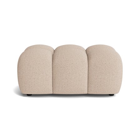 Puffy Pouf 64x95x40cm in Montreal Beige, moderner Hocker mit geripptem Cord-Muster, weiche Polsterung für maximalen Komfort im Wohnzimmer.