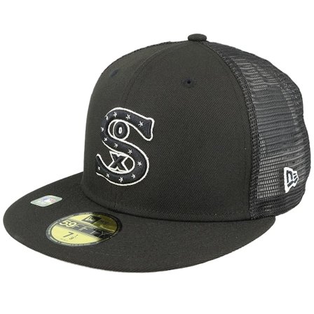 New Era - MLB Black fitted Czapka Z Daszkiem - Chicago White Sox 59FIFTY Cw MLB Batting Practise Black Mesh Fitted @ Hatstore