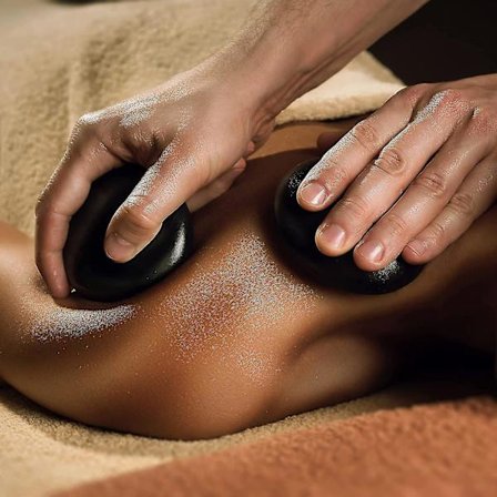 4 Large Hot Stones, Hot Basalt Large Rock Massage Stones Set, Hot Ston