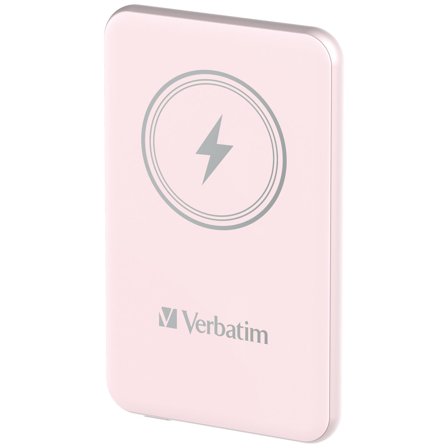 Verbatim Charge ́n ́Go Magnetic Wireless Power Bank 5000 Pink