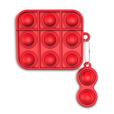 AirPods 3 fidget lelu tyyli silikoni kansi avaimenperä - Punainen