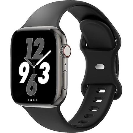 Remmer kompatible med Apple Watch 38mm 40mm 41mm, erstatningsreim i mykt silikon for sport, tilbehør til håndleddet for kvinner og menn, svart
