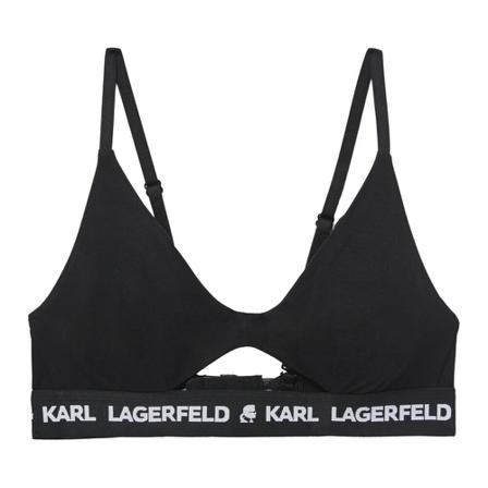 Karl Lagerfeld Undertøj Top Peephole Logo Bra Sort, Dame
