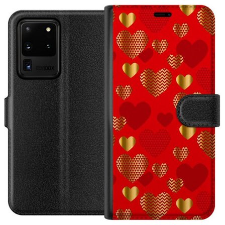 Yhteensopiva Lompakkokotelo Samsung Samsung Galaxy S20 Ultra GoldenHearts