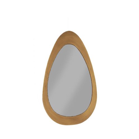 Galet Spejl Metallisk Guld 39X2X65Cm