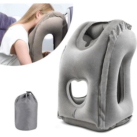 Puhallettava matkatyyny - Puhallettava matkatyyny - Mukava - Pään ja leuan tuki - autoon, lentokoneeseen, junaan, retkeilyyn