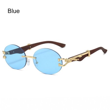Ovala damsolglasögon Gradient Solglasögon BLÅ BLÅ