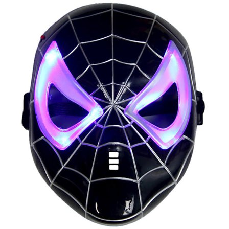 Lysende Spiderman-maske Gutter Barn Voksne Fancy Dress Superhelt