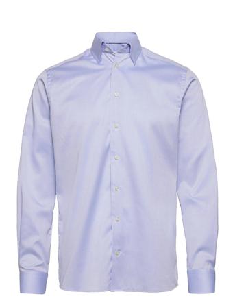 Men's Shirt: Business Signature Twill Paita Bisnes Sininen Eton