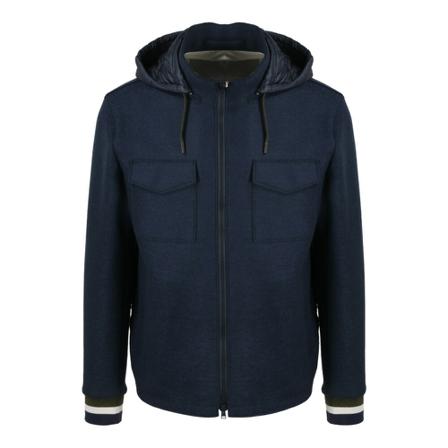 Herno Hooded Zip Jacka blå, Herr, Herr, Storlek: 2XL