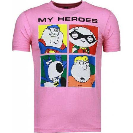 Local Fanatic - T-shirts - Rosa - Herr - Storlek: Xs, Herr, Storlek: XS