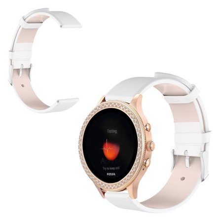 Fossil Gen 4 (40mm) ægte læder Urrem - Hvid