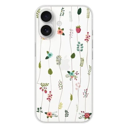 Silikonskal - Kompatibel med Apple iPhone 16 - design med upphöjda blommor