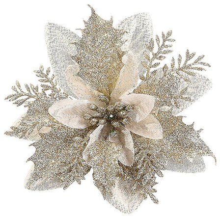 Xmas Glitter Julstjärna Blomma Xmas Tree Hanging R Ornt