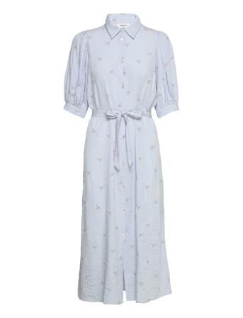 Anissa 2/4 Shirt Dress Blue MOSS COPENHAGEN