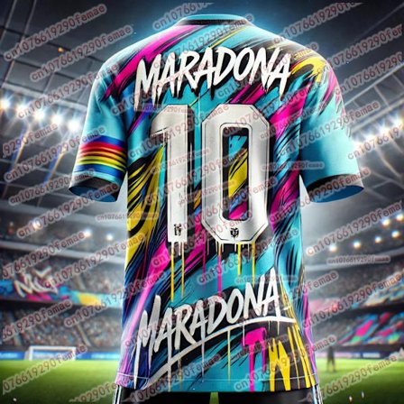 Fodboldkonge Superstar Maradona Trykt Herre Fan Mindeudgave Sports T-shirt Daglig Udendørs Åndbar Hurtig Trøje