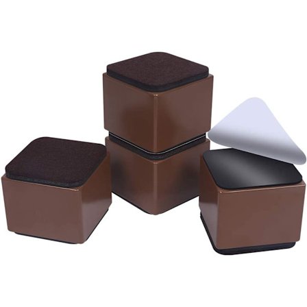 5 cm karbonstål møbelforhøyer, 6 cm karbonstål sengforhøyer, F