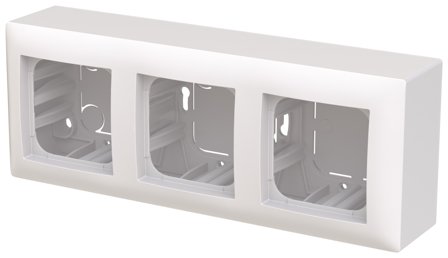 ABB Saga 1723S85H53-916 Pintakotelo 3-osainen 3-osainen, 227 x 85 x 53 mm, Kytkimet & pistorasiat