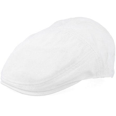Stetson - Bílá flatcap Kšiltovka - Ivy Cotton White Flat Cap @ Hatstore