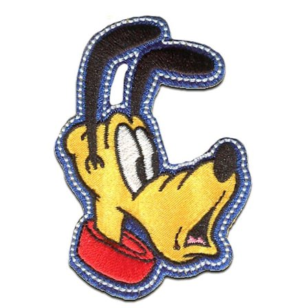 Patch - Mickey Mouse MICKEY & FRIENDS "PLUTO" Disney - gul - 7x5cm - Strygemærker