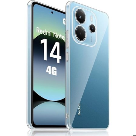 Beskyttelsescover - E.F.CONNECTION - Til Xiaomi Redmi Note 14 4G - Transparent silikone - Stødabsorberende - Ridsefast