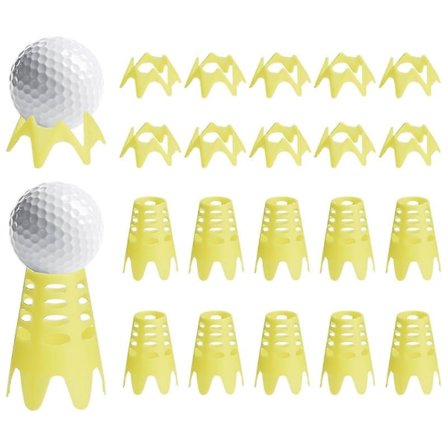 Muoviset golf-tiit kotisimulaattoriin, golf-tiit ulko- ja sisäkäyttöön, simulaattoriharjoitteluun, harjoittelumattoon, golf-tiit-ZZY keltainen
