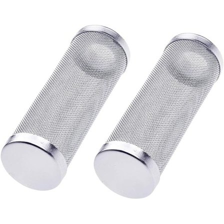 Rustfrit Stål Akvarium Flow Fish Filter Beskyttelsesnet Rejesikker Indløb Indstrømning Beskyttelse Kurv Mesh Media 12mm, 2 stk