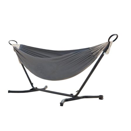 Rootz dobbelt hængekøje med ramme - hængmåtte - justerbar højder - afslapningskomfort - 210 cm x 150 cm hængekøje, 300 cm x 90 cm x 95 cm ramme