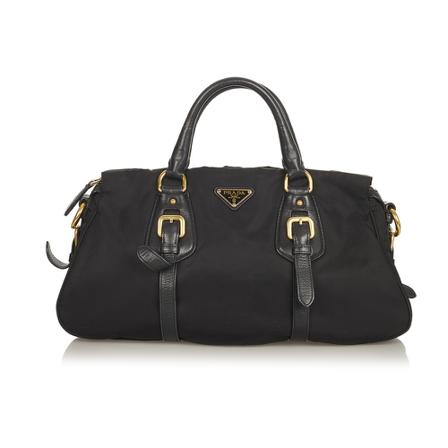 Prada Vintage, Pre-owned Handbag Zwart, Dames, Maat:ONE Size,nylon