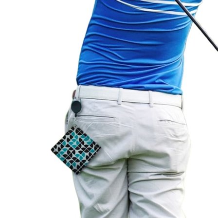 Premium-mikrokuituinen golfpyyhe karabiinikoukulla Blue