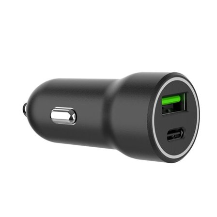 Autolaturi, jossa on 20W PD USB-C ja 18W QC3.0 USB