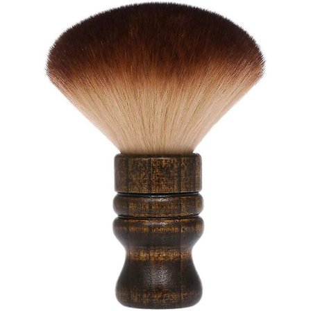 Hals- og ansiktsstøvbørste Rengjøringsbørste for hår Feiebørste for hår Salong Husholdningsbørste for hårrengjøring Supermyk nylonhår Trehåndtak