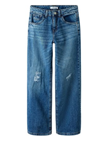 name it | Nkfrose Hw Wide Jeans Destr 1411-Be Noos | 128