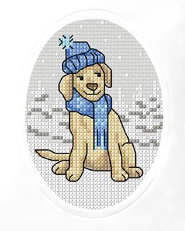 Broderikit Kort Vinter Hund