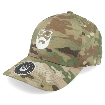 Bearded Man - Camo flexfit Czapka Z Daszkiem - Logo Camo Flexfit @ Hatstore