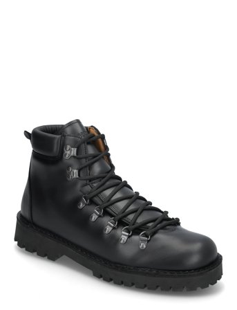 Slhalfred Leather W Hiking Boot Black Selected