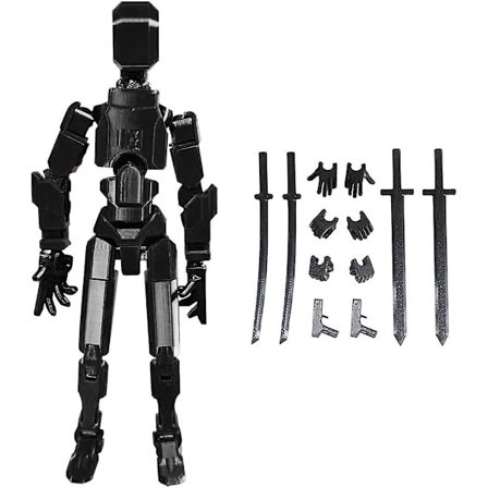 3D Titan T13 Multi-Jointed Action Figur Toy for Him -Blå