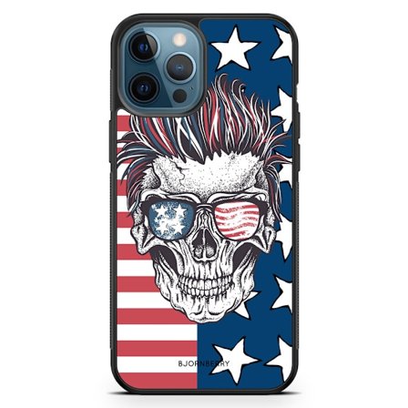 Bjornberry Hårdskal iPhone 12 Pro - USA Dödskalle