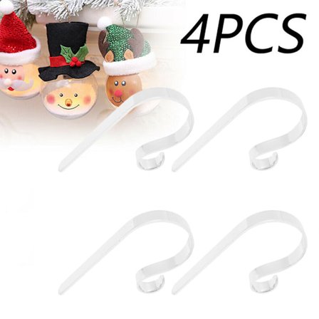 4st julstrumpa hållare Öppen spis Krokar Justerbar metall strumpkrok för fest juldekoration tillbehör