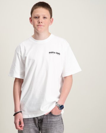 Calvin Klein GEO CK BACKPRINT RELAXED TEE Wit T-shirts Jongens - Kids Brand Store