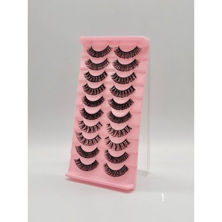 10-Par 3D Mink DD Curl Ryska Lösögonfransar / Ögonfransar - Black