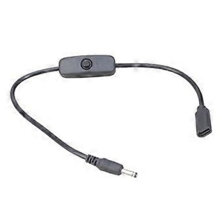 Type C Hun til 5.5x2.1mm Han Strømkabel Adapter Forlængerladekabel med Omstilling Til Kamera LED Lys