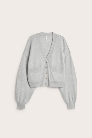 Kappahl | Neuletakki villan ja kashmirin sekoitteesta Vaaleanharmaa 2XL | Vaaleanharmaa