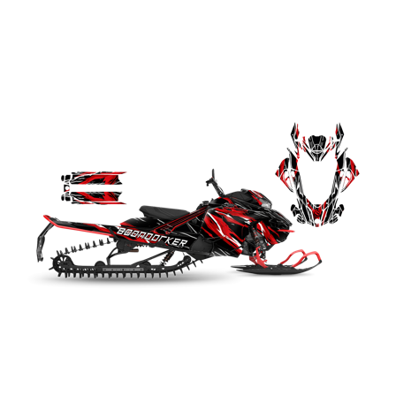 Dekalkit SweTown Zuk-Rød - Lynx Xtrim RE 3500 850 E-Tec 2018-2020