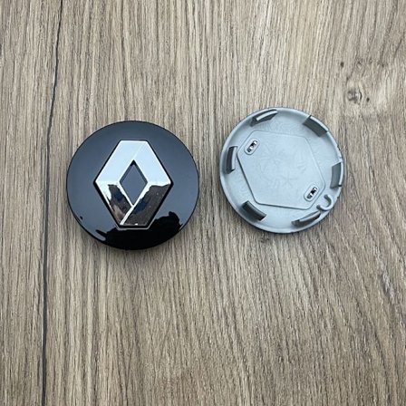 Sæt med 4 57mm sorte Renault hjulkapsler