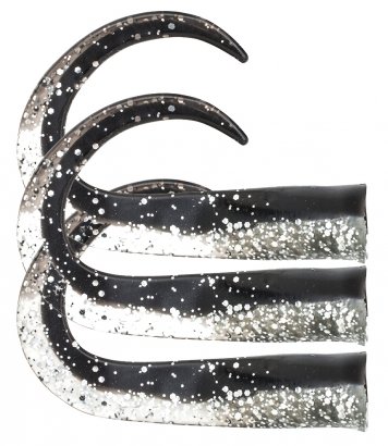 SvartZonker Glide Tail Junior C17 Black/Silver 3-pack