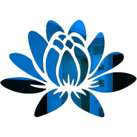 3D Lotus Akryl Spejl Blomster Vægklistermærke Murmaleri Kunst Selvklæbende