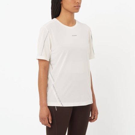 Salomon - Women's Short Sleeve T-Shirt Shakeout Core Stellar - Whisper White