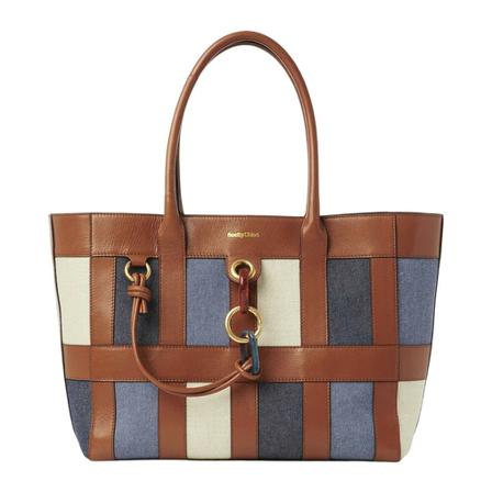 Chloé, Shoulder Bags Bruin, Dames, Maat:ONE Size,linnen