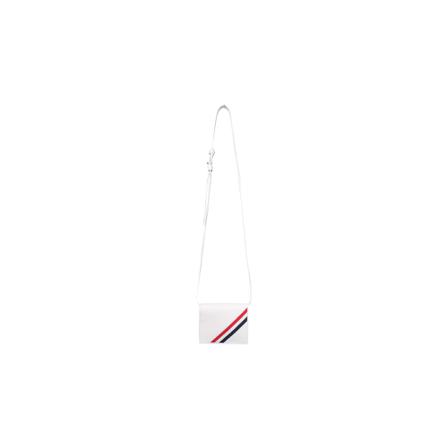 Thom Browne, Card Holder With Shoulder Strap Biały, Kobieta, Rozmiar: ONE Size